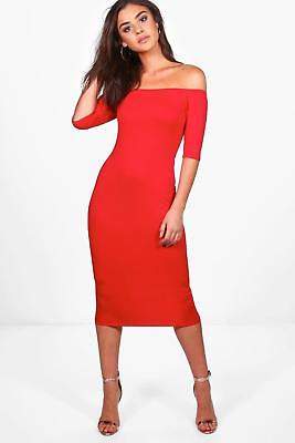 Damen Amelia Schulterfreies Midikleid