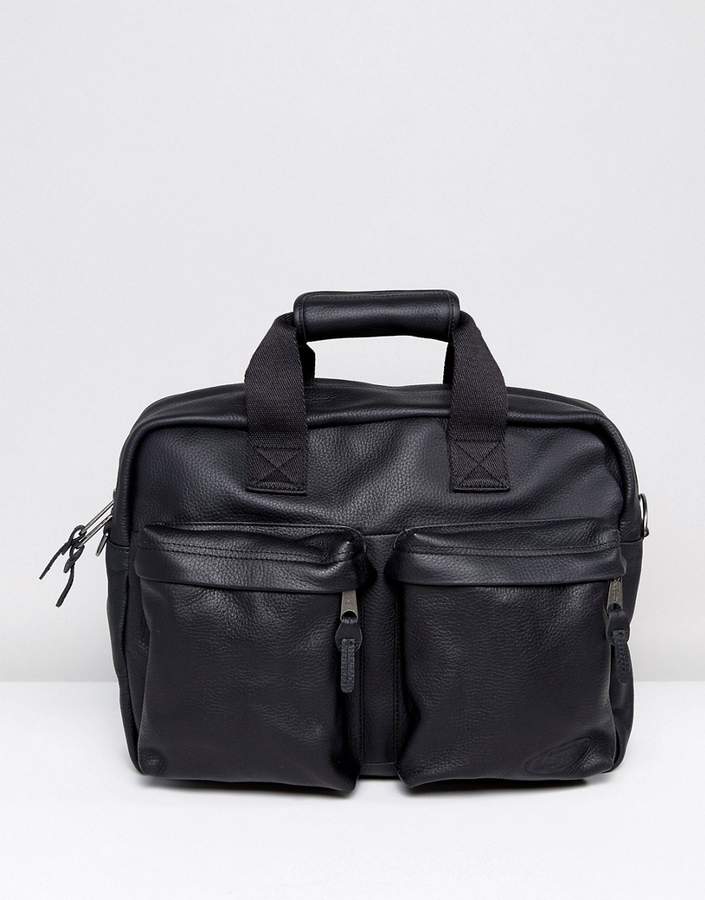 – Tomec – Laptoptasche aus schwarzem Leder