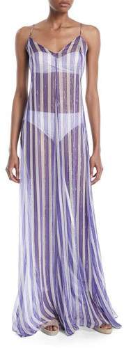 Ares Striped Coverup Maxi Dress