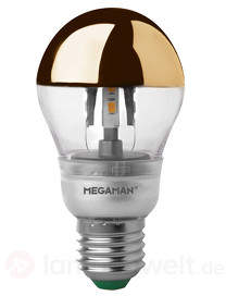 E27 5W 828 LED-Kopfspiegellampe gold, dimmbar