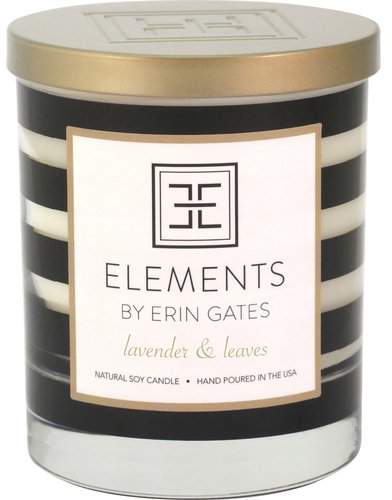 Elements by Erin Gates Lavender/Leaves Scent Jar Candle