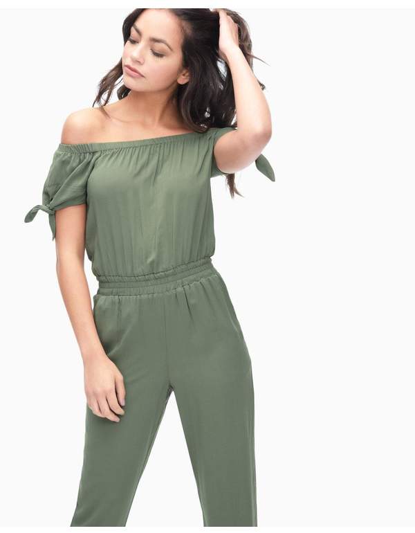 | Rayon Voile Jumpsuit | Size Xl | Green