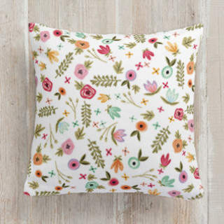 Springtime Floral Square Pillow