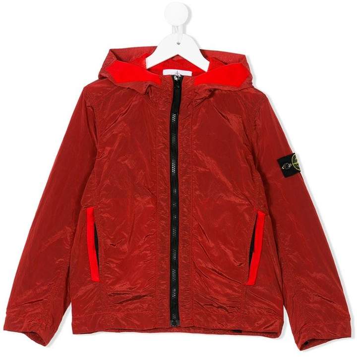 Stone Island Junior hooded zip-up jacket