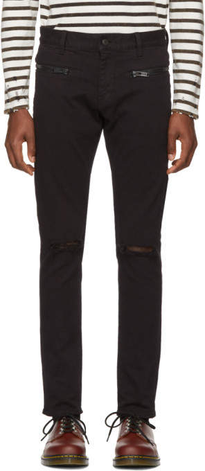 Black Distressed Skinny Jeans