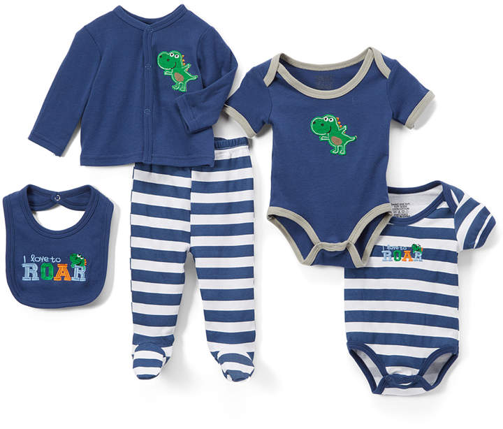 Navy Dino Cardigan Set - Newborn & Infant