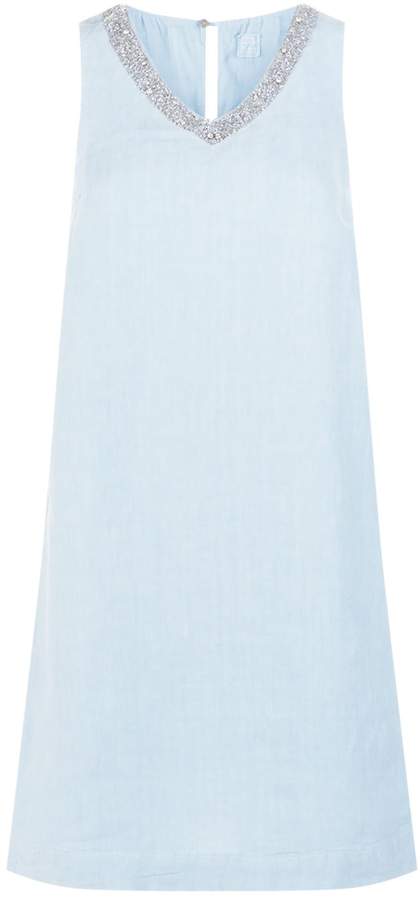 120 Lino Embellished Linen Dress