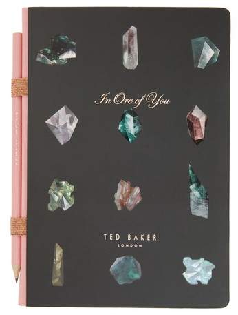  In Ore Of You Gemstone Notebook With Pencil - Black