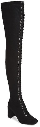 Women's Jeffrey Campbell Wilshire-2 Thigh High Lace-Up Boot