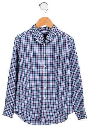Boys' Plaid Button-Up Shirt