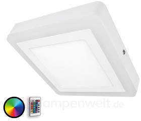 Dimmbare LED-Wandleuchte Color+White Square