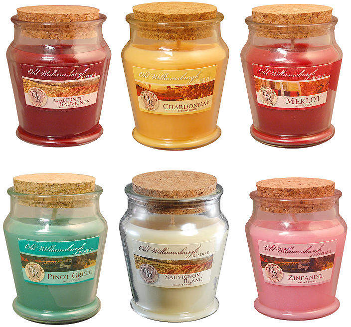 Scented Candles- Wine Collection 3oz Glass Jars (Set of 6)
