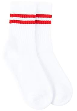 Unbranded Highclare School Junior Socks, White/Red