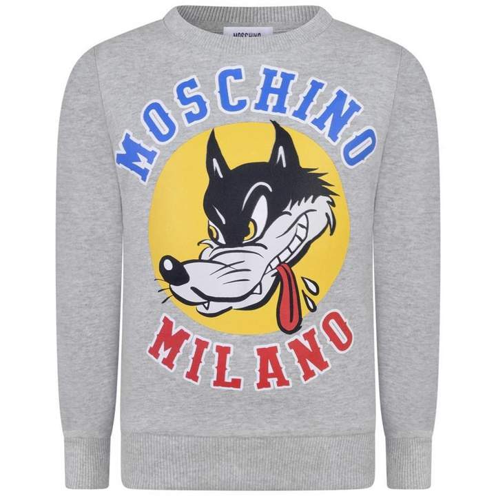 MoschinoBoys Grey Big Bad Wolf Sweater
