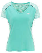 manguun sports Laufshirt, atmungsaktiv, elastisch, V-Ausschnitt, für Damen