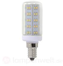 E14 4W LED-Lampe in Röhrenform klar mit 69 LEDs