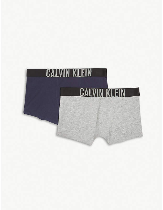 Logo cotton boxer briefs set of two 4-16 years