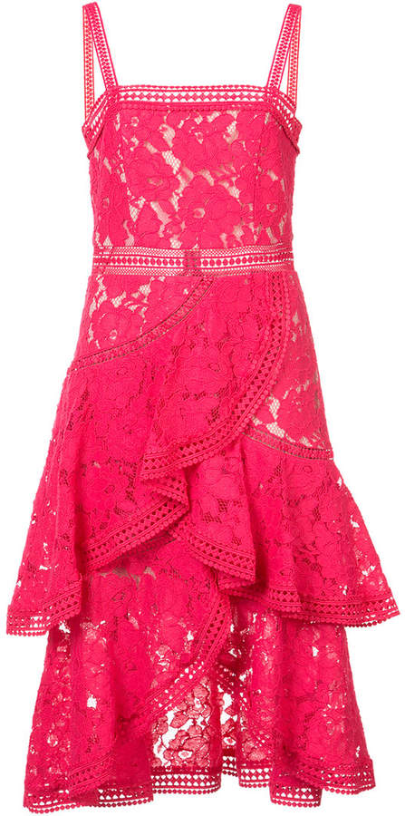 Alice+Olivia Spitzenkleid im Lagen-Look