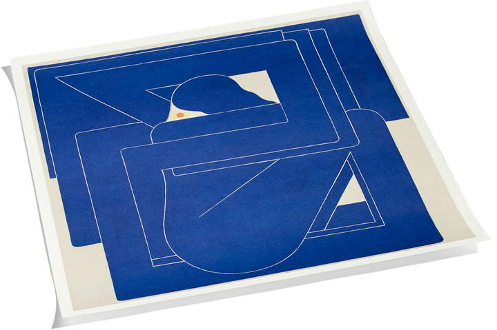 Hay - Square by Richard Colman Poster, 70 x 70 cm, Blau
