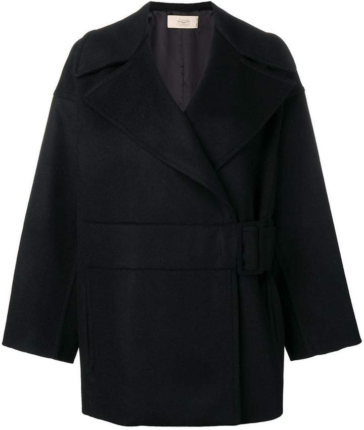 Maison Flaneur belted double breasted coat