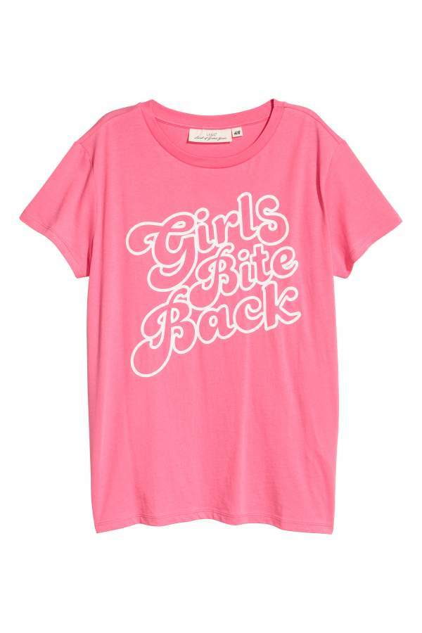 T-shirt with Printed Design - Pink - Women