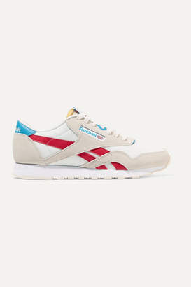 Reebok Classic Mesh, Suede And Leather Sneakers - White
