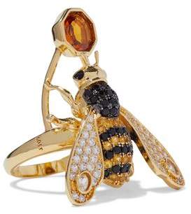 Gold-Tone Crystal Ring