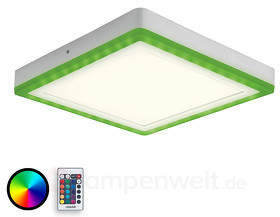 Moderne LED-Deckenleuchte Color+White Square