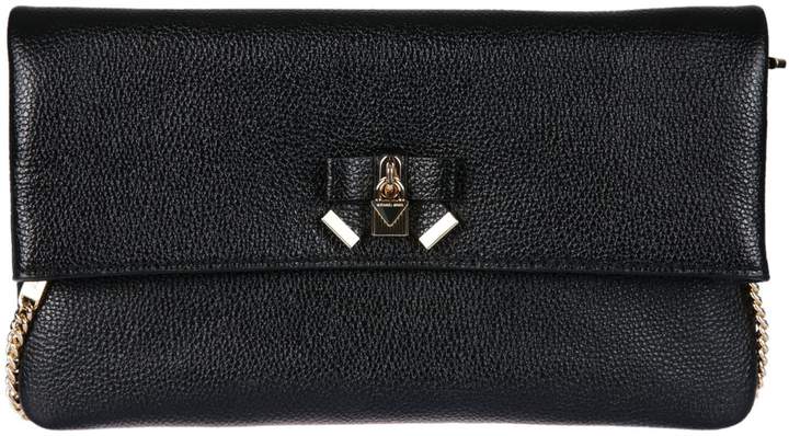 Michael Kors Everly Chain Clutch - BLACK - STYLE