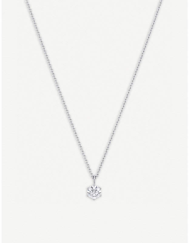 BUCHERER JEWELLERY Collitaire Heaven anchor 18ct white gold and diamond necklace