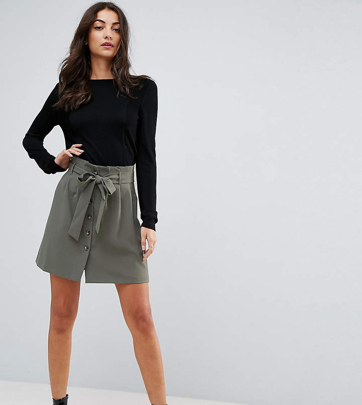 ASOS Tall ASOS TALL – Figurbetonter Minirock mit Paperbag-Taille