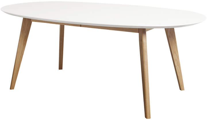 Andersen Furniture - DK10 Ausziehtisch oval, Weiß/eiche geölt