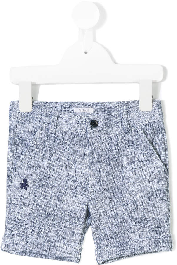 Le Bebé Enfant logo tweed shorts