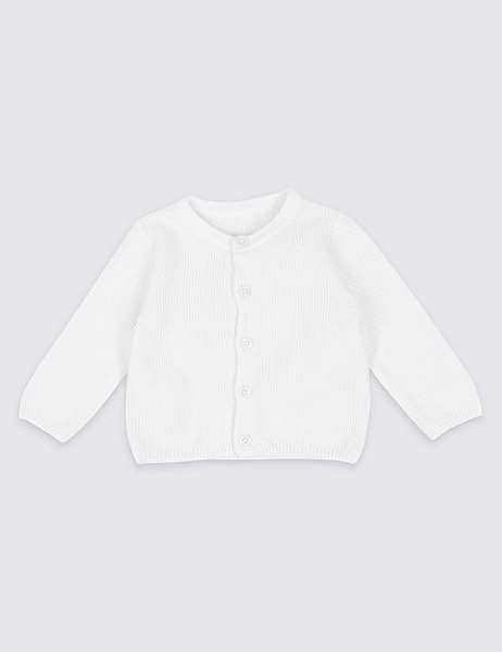 Pure Cotton Long Sleeve Cardigan