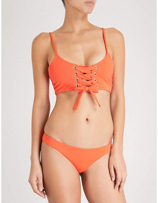 Scarlett lace-up bikini top
