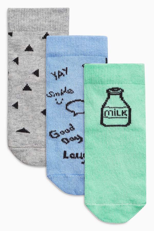 Boys Multi Socks Three Pack (Younger Boys) - Blue