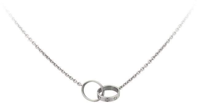 White Gold Love Necklace