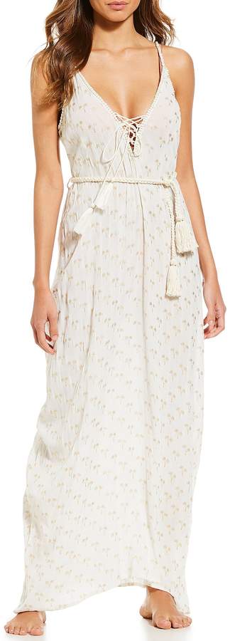 Embroidered Maxi Dress Cover-Up