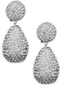 Dome Top Crystal Drop Earrings