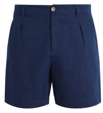 Cotton and linen-blend chino shorts