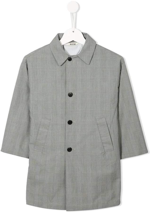 Fith buttoned check coat