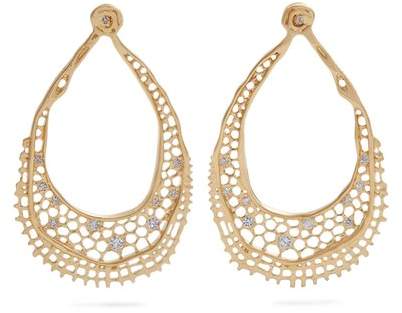 AURÉLIE BIDERMANN FINE JEWELLERY Lace diamond & yellow-gold earrings