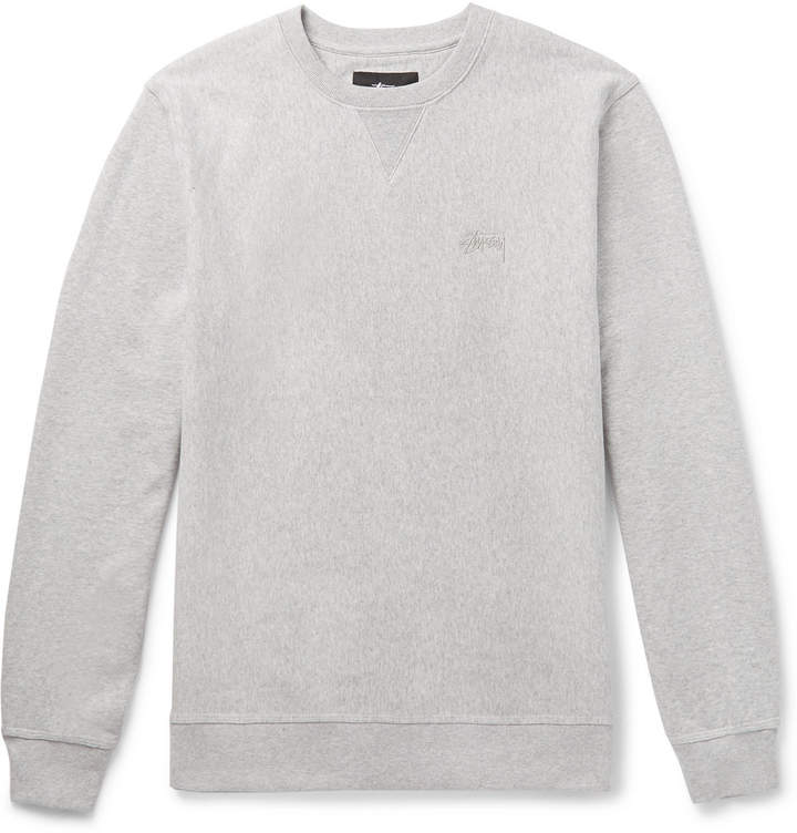 Embroidered Loopback Cotton-Jersey Sweatshirt