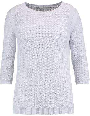 Textured-Cotton Sweater