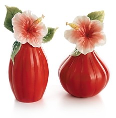 Franz Collection Island Beauty Hibiscus Flower Salt & Pepper Shakers