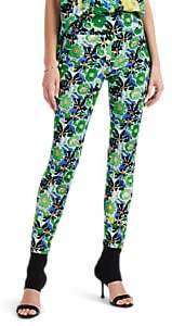 Women's Gardenia-Print Tech-Twill Skinny Trousers - Green