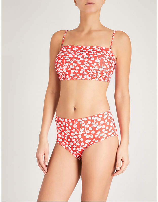 Clover floral-print bikini set