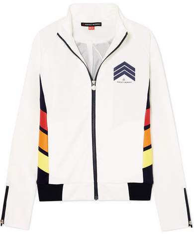 Perfect Moment - Printed Jersey Track Jacket - White
