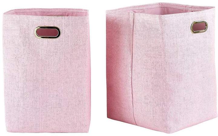 Set Of 2 Pink Glitter Paperloom Laundry Bags