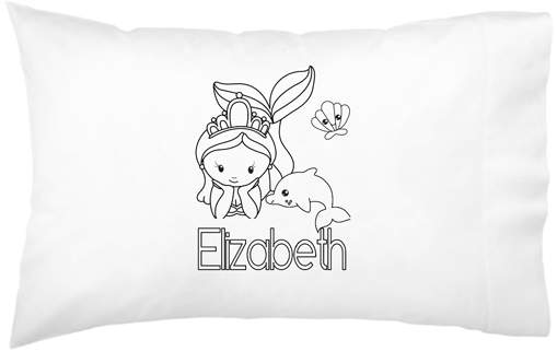Mermaid Color-On Personalized Pillowcase